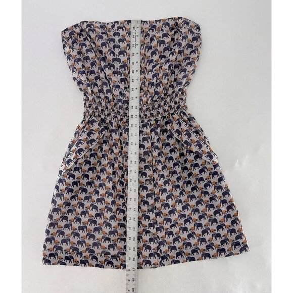 BCBGeneration Strapless Sundress Sz‎ Sm Elephant Print, Pockets Boho, Preppy - Picture 12 of 15